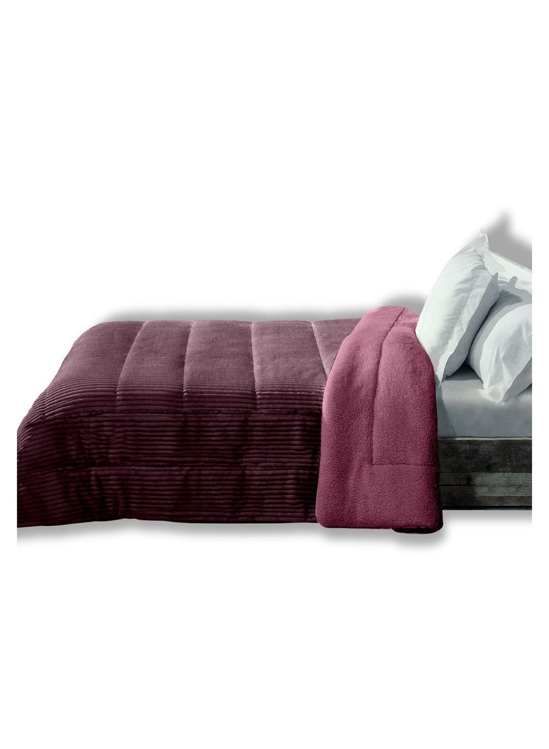 فاميلي بيد لحاف فرو مقلم 3 قطع مقاس 220×240 سم موديل 2403 من فاميلي بد - Image 4